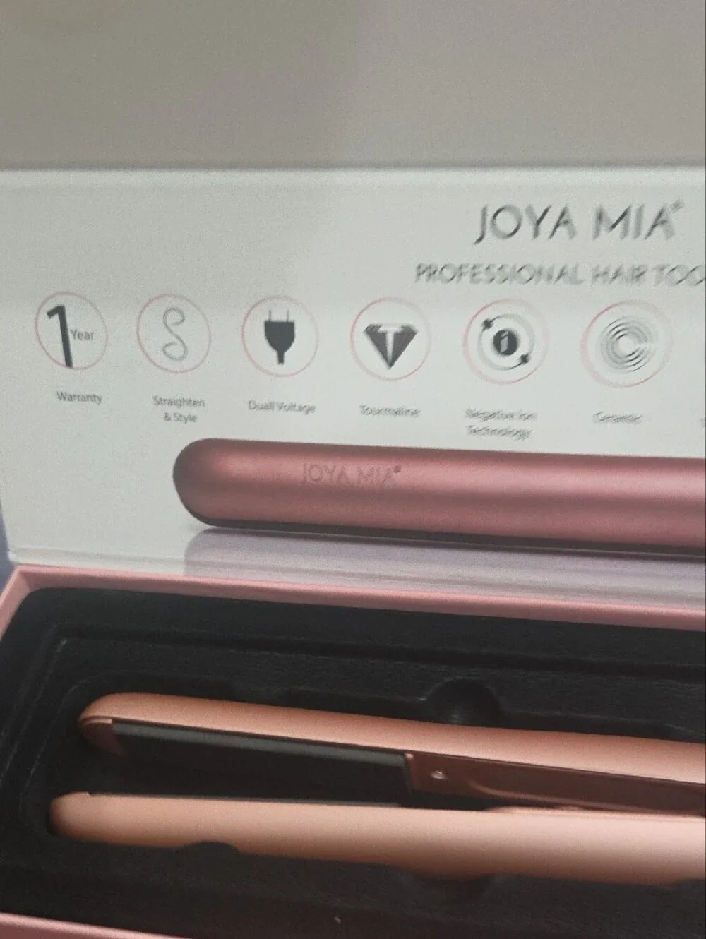 Joya Mia Diva Rose Gold Hair Straightener - Sleek Styling